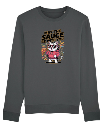 MAY THE SAUCE (not the Force) BE WITH YOU - Yoda Pisica & pizza Anthracite