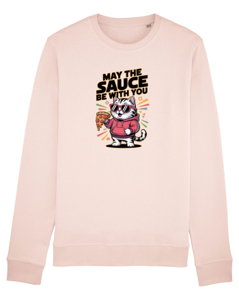 MAY THE SAUCE (not the Force) BE WITH YOU - Yoda Pisica & pizza Candy Pink