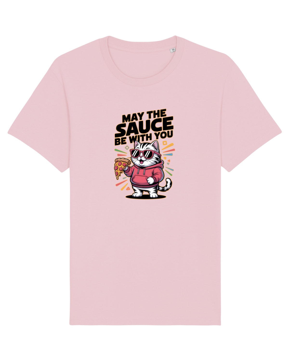 Tricou mânecă scurtă Unisex Rocker Cotton Pink