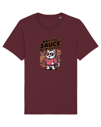 MAY THE SAUCE (not the Force) BE WITH YOU - Yoda Pisica & pizza Burgundy