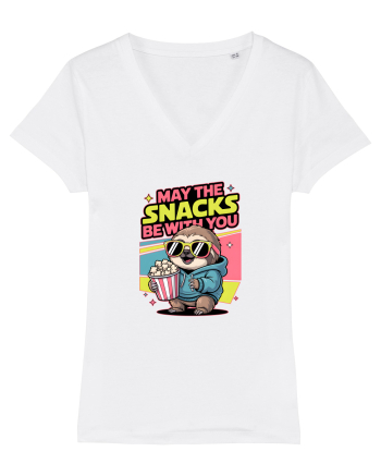 MAY THE SNACKS (not the Force) BE WITH YOU - Yoda Lenes & Popcorn White