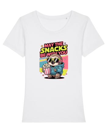 MAY THE SNACKS (not the Force) BE WITH YOU - Yoda Lenes & Popcorn White