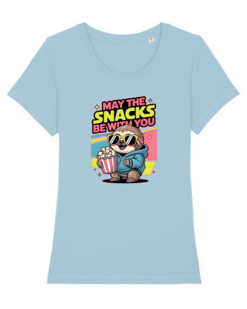 MAY THE SNACKS (not the Force) BE WITH YOU - Yoda Lenes & Popcorn Sky Blue