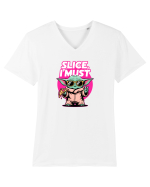 SLICE, I MUST- Yoda & Pizza Tricou mânecă scurtă guler V Bărbat Presenter