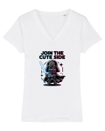 JOIN THE CUTE SIDE - Vader dragalas Tricou mânecă scurtă guler V Damă Evoker