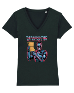 TERMINATED MY TO - DO LIST Tricou mânecă scurtă guler V Damă Evoker