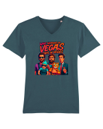 WHAT HAPPENS IN VEGAS - STAYS IN VEGAS Tricou mânecă scurtă guler V Bărbat Presenter