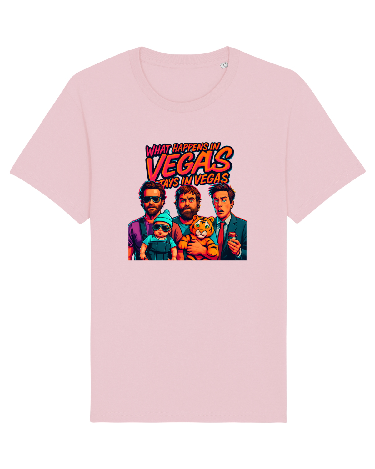Tricou mânecă scurtă Unisex Rocker Cotton Pink