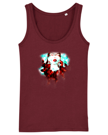 Gothic girl with butterflys on shoulders Burgundy
