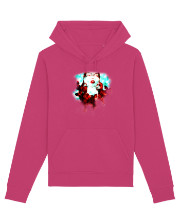 Gothic girl with butterflys on shoulders Raspberry