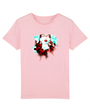 Gothic girl with butterflys on shoulders Cotton Pink