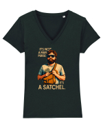 IT`S NOT A MAN PURSE, IT`S  A SATCHEL 2 Tricou mânecă scurtă guler V Damă Evoker