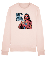 CAREFUL, MAN, THERE`S A BEVERAGE HERE - Atentie, omule, am bautura aici Bluză mânecă lungă Unisex Rise