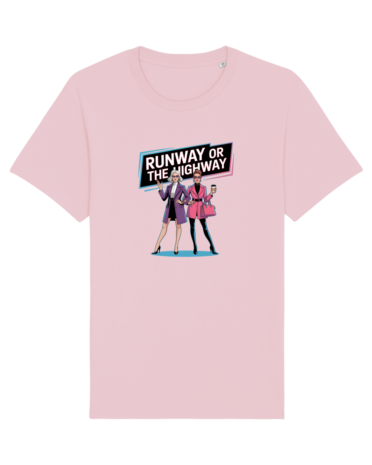Tricou mânecă scurtă Unisex Rocker Cotton Pink
