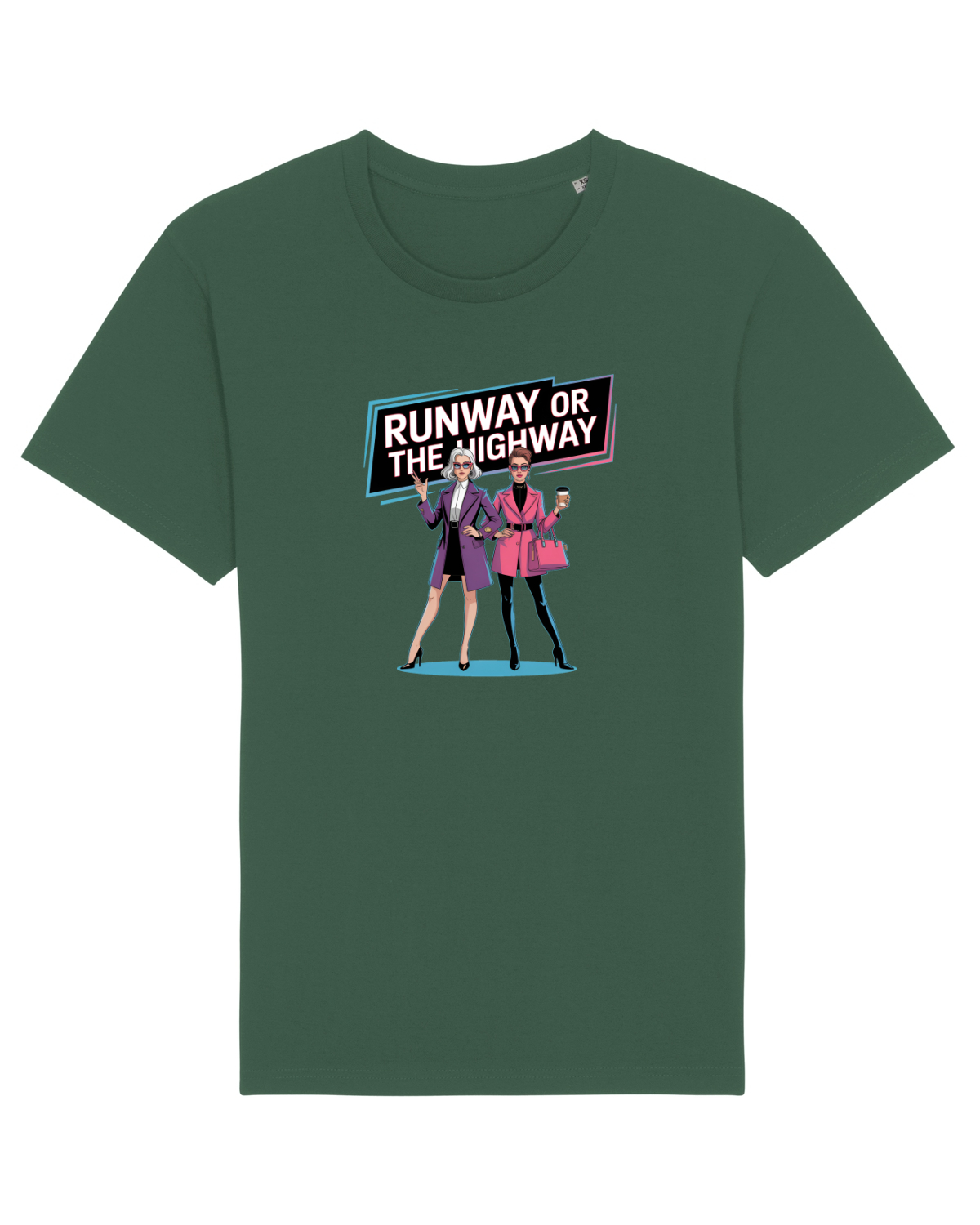 Tricou mânecă scurtă Unisex Rocker Bottle Green