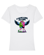 IF YOU`RE A BIRD, I`M A BIRD 2 Tricou mânecă scurtă guler larg fitted Damă Expresser