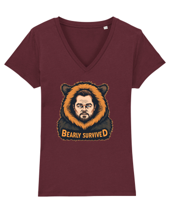 BEARLY SURVIVED Burgundy