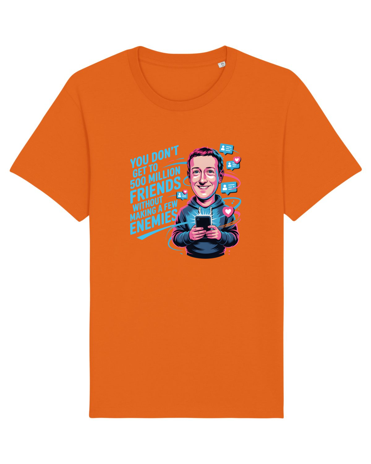 Tricou mânecă scurtă Unisex Rocker Bright Orange