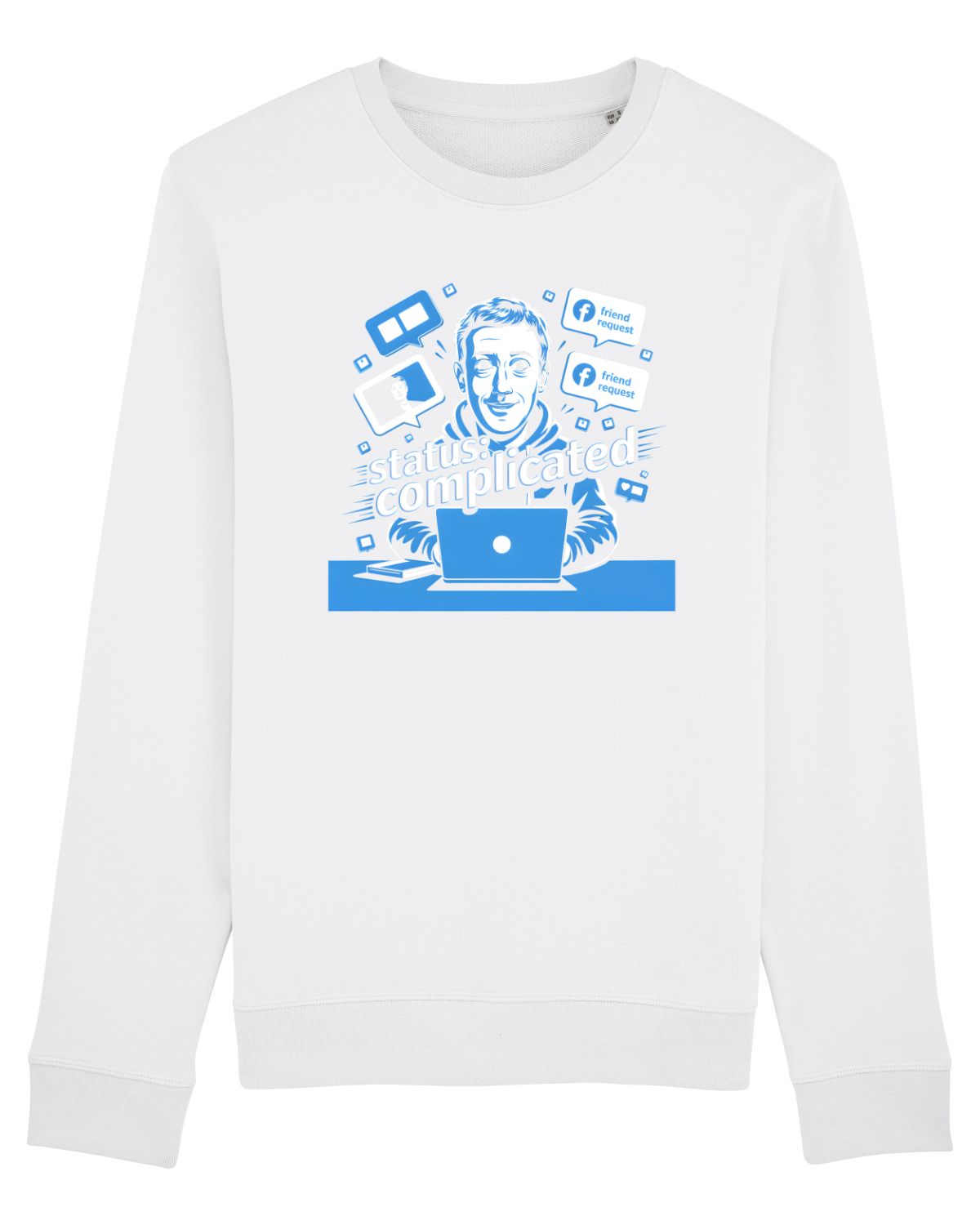 Bluză mânecă lungă Unisex Rise White