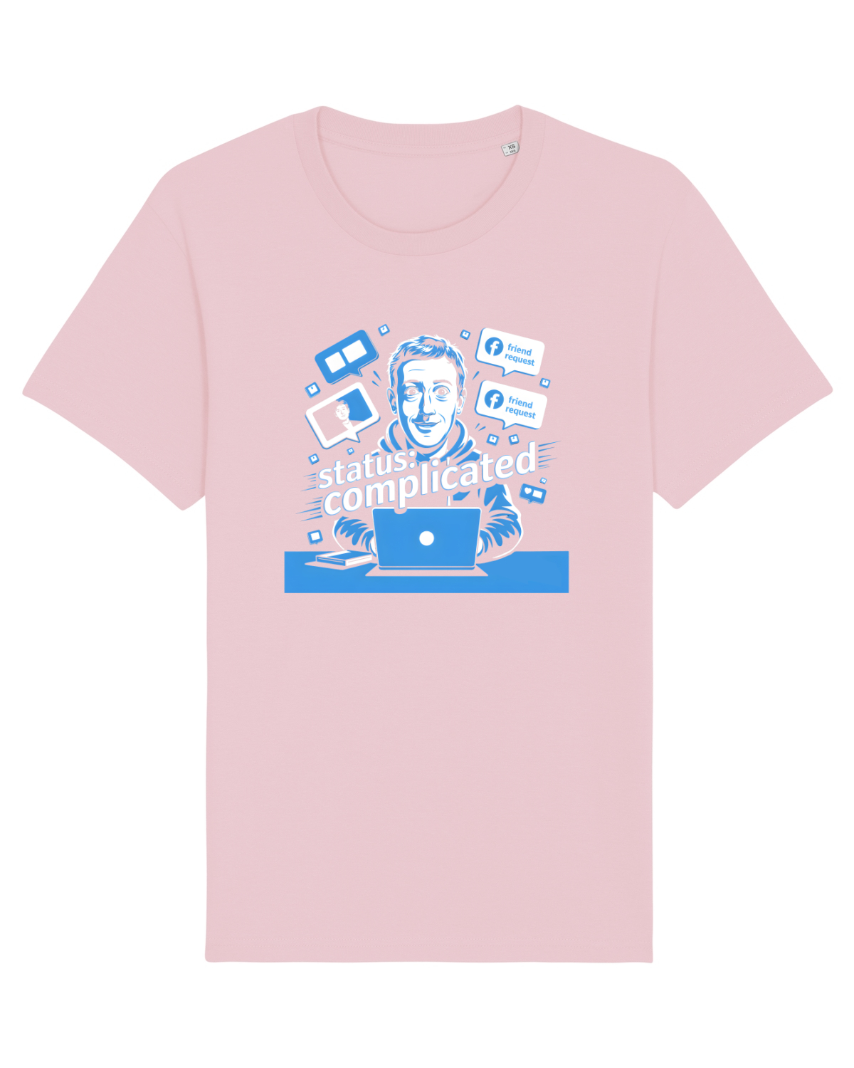 Tricou mânecă scurtă Unisex Rocker Cotton Pink