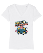 REALITY IS OVERRATED Tricou mânecă scurtă guler V Damă Evoker