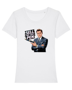 SELL ME THIS PEN Tricou mânecă scurtă guler larg fitted Damă Expresser