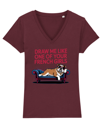 DRAW ME LIKE ONE OF YOUR FRENCH GIRLS - caine Boxer Burgundy