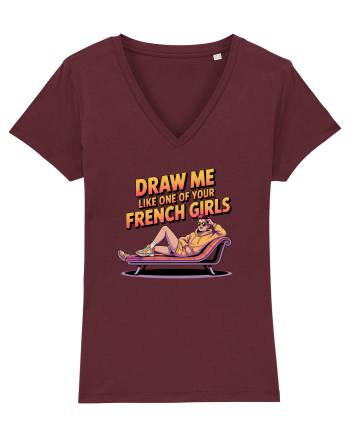 DRAW ME LIKE ONE OF YOUR FRENCH GIRLS  Burgundy