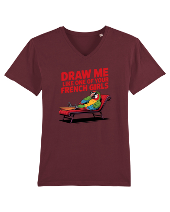DRAW ME LIKE ONE OF YOUR FRENCH GIRLS - papagal Burgundy