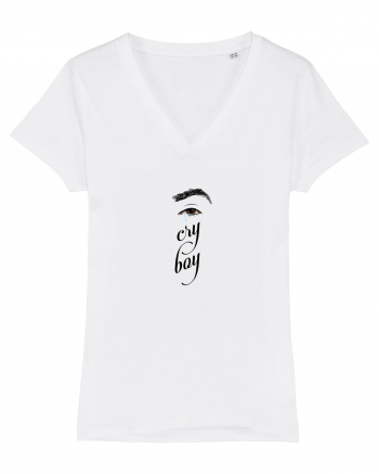 Cry boy (ochi, negru) White