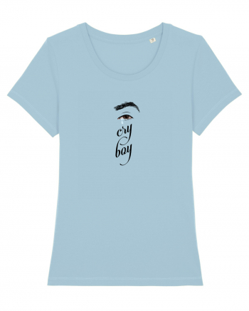 Cry boy (ochi, negru) Sky Blue