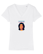 I`M A NEAT FREAK, BUT I`M NOT CRAZY - Sunt obsedat/a de curatenie Tricou mânecă scurtă guler V Damă Evoker