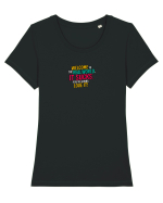 WELCOME TO THE REAL WORLD. IT SUCKS. LOVE IT Tricou mânecă scurtă guler larg fitted Damă Expresser