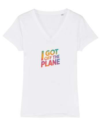I GOT OFF THE PLANE  White