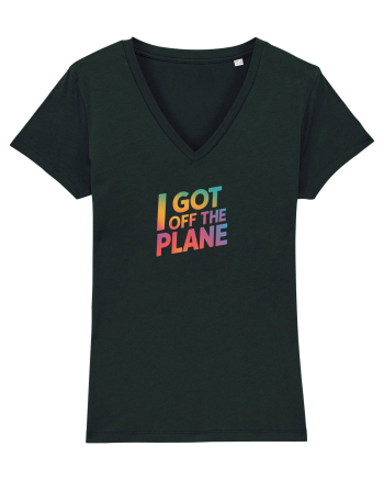I GOT OFF THE PLANE  Black