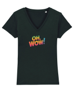OH, WOW! Tricou mânecă scurtă guler V Damă Evoker