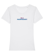 I`M A PALEONTOLOGIST Tricou mânecă scurtă guler larg fitted Damă Expresser