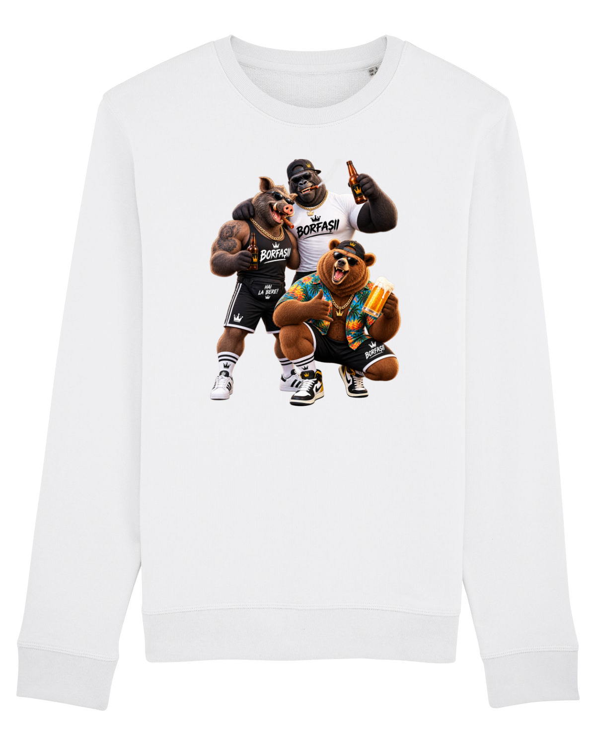 Bluză mânecă lungă Unisex Rise White
