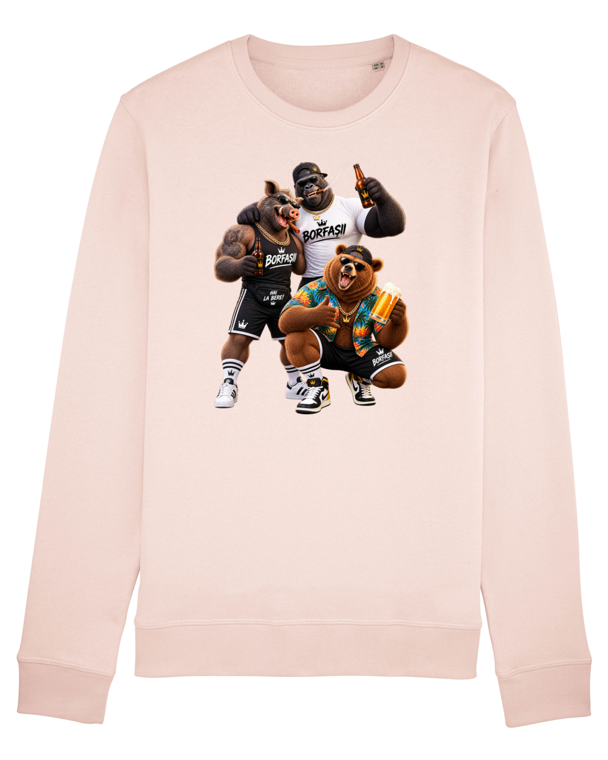 Bluză mânecă lungă Unisex Rise Candy Pink