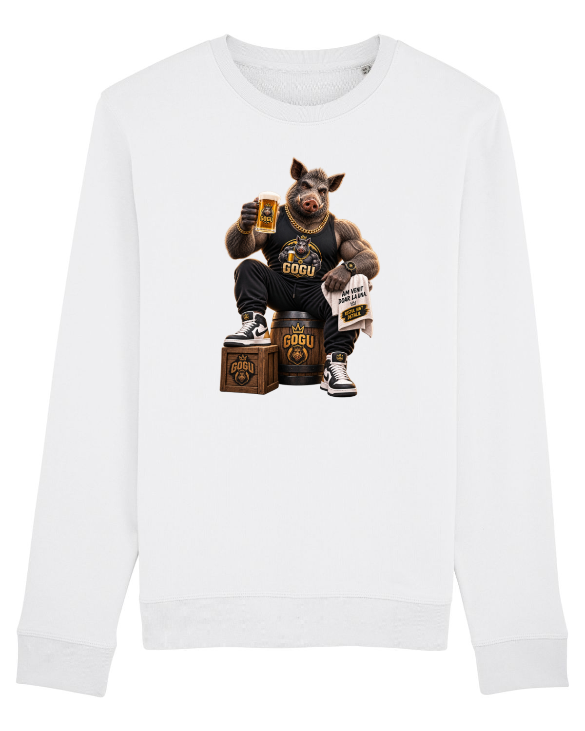 Bluză mânecă lungă Unisex Rise White