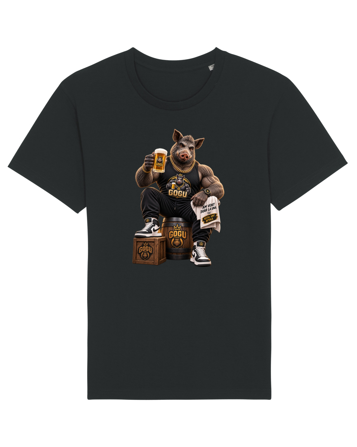 Tricou mânecă scurtă Unisex Rocker Black