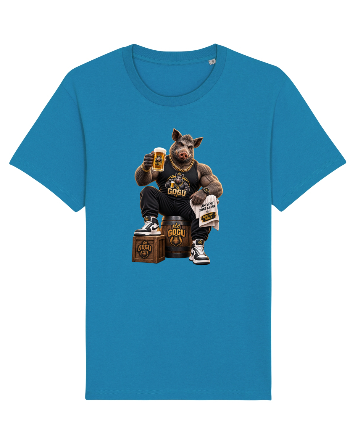 Tricou mânecă scurtă Unisex Rocker Azur