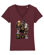 SANDU – BORFAȘII | Forța găștii Tricou mânecă scurtă guler V Damă Evoker