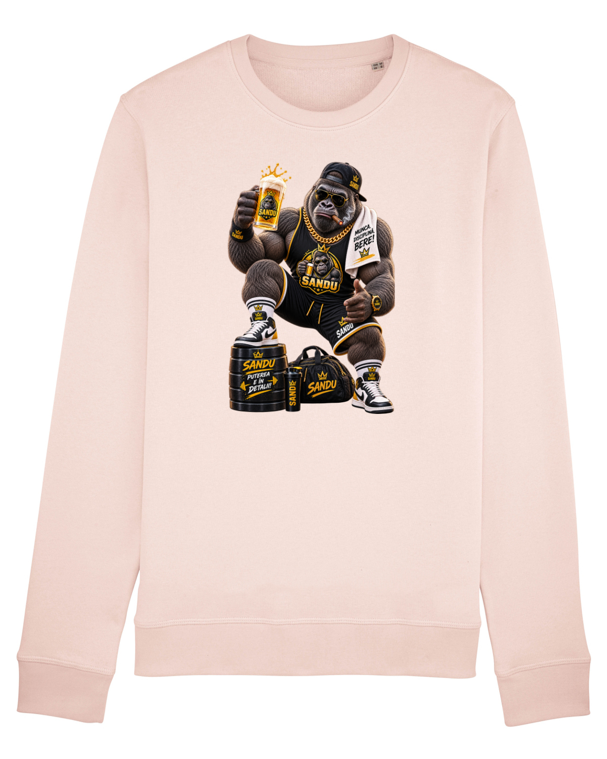 Bluză mânecă lungă Unisex Rise Candy Pink