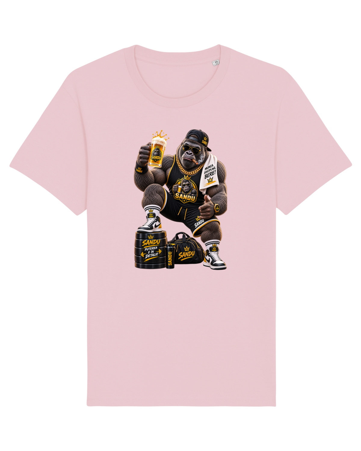Tricou mânecă scurtă Unisex Rocker Cotton Pink