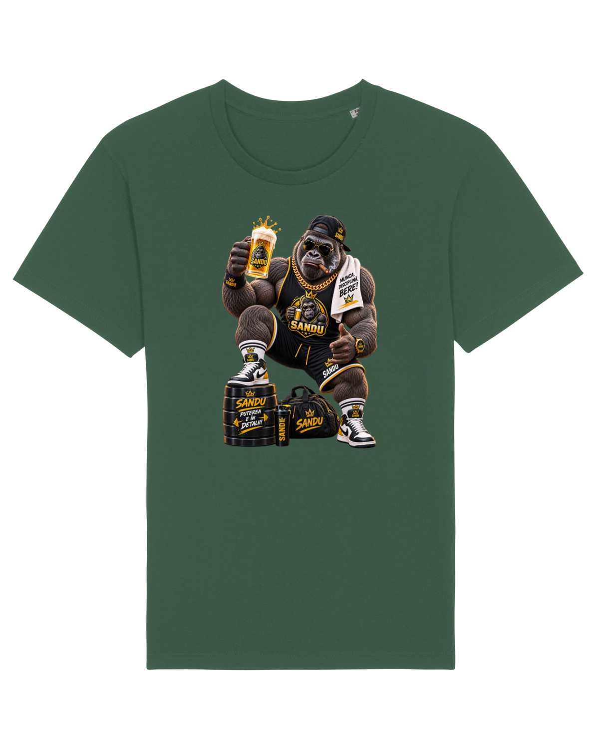 Tricou mânecă scurtă Unisex Rocker Bottle Green