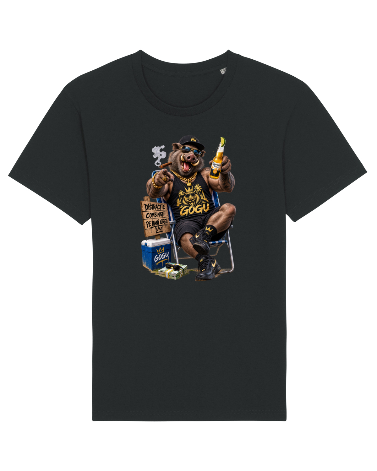 Tricou mânecă scurtă Unisex Rocker Black