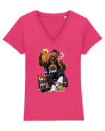FANE – Bere, Grătar, Băieți! Tricou mânecă scurtă guler V Damă Evoker