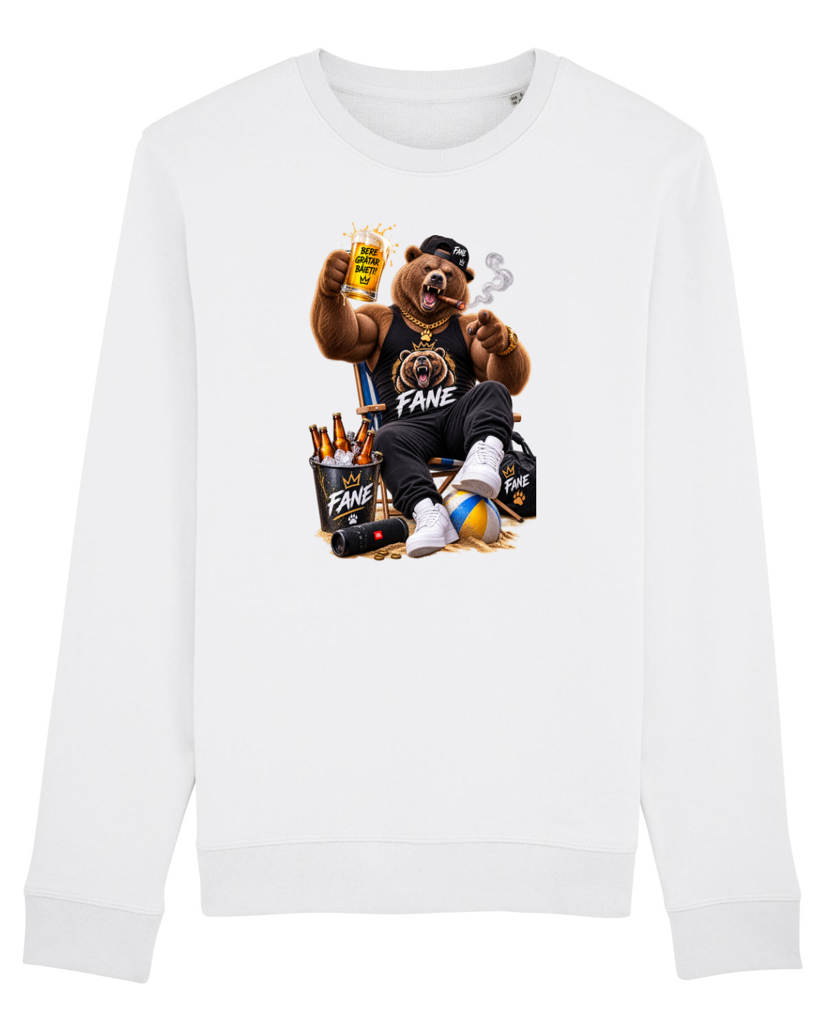 Bluză mânecă lungă Unisex Rise White