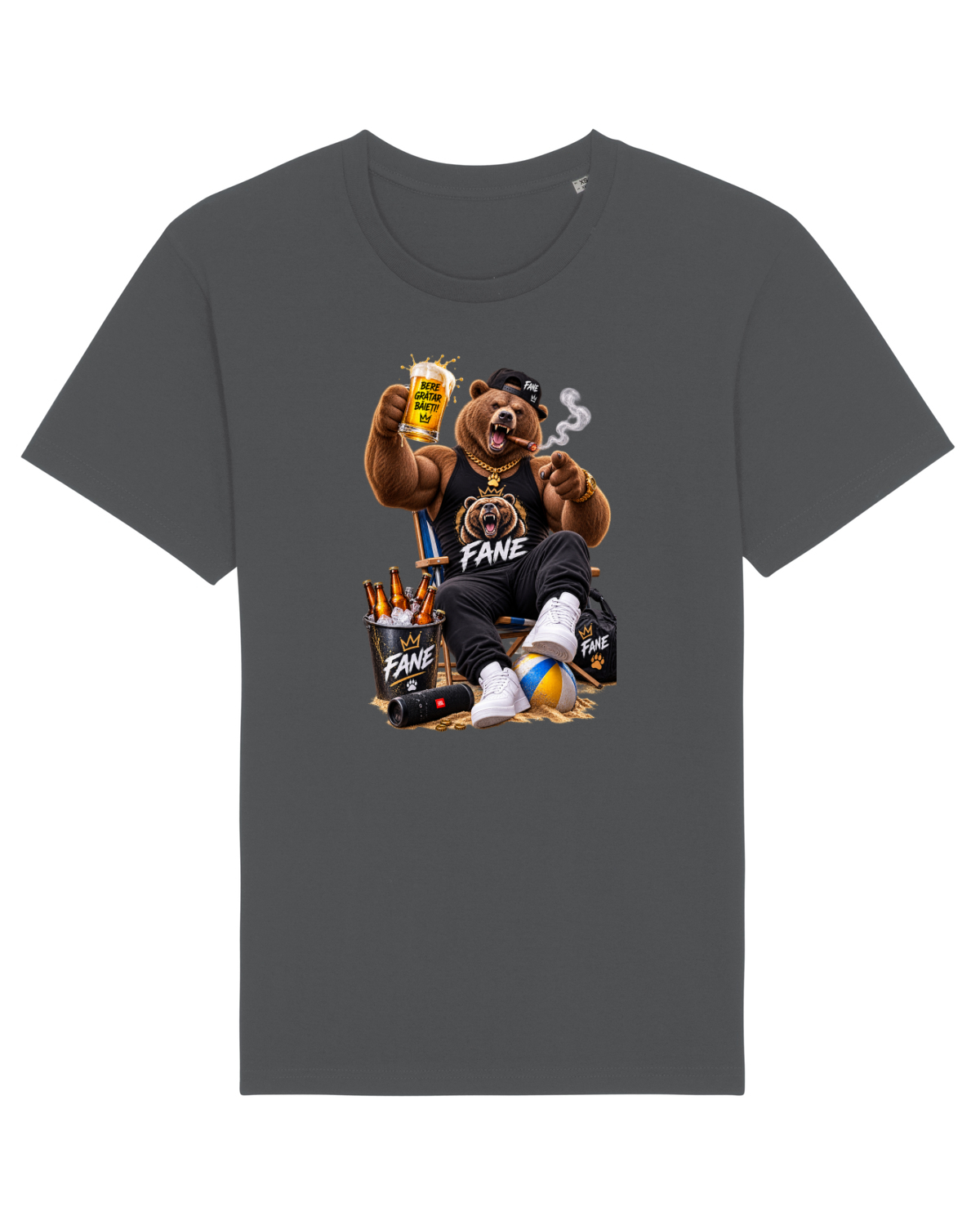 Tricou mânecă scurtă Unisex Rocker Anthracite
